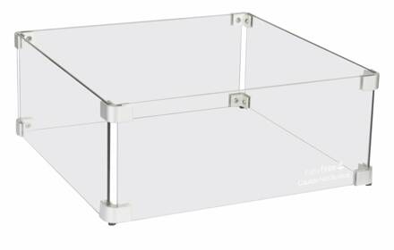 Easy fires glazen ombouw vierkant