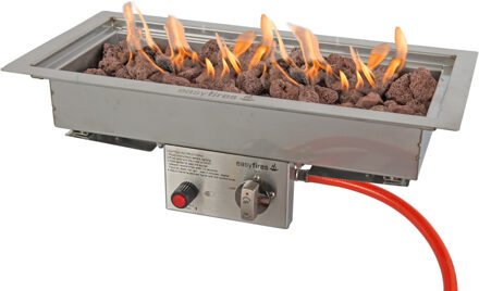 Easy Fires inbouwbrander rechthoek 50x25cm.
