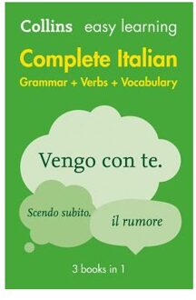 Easy Learning Italian Complete Grammar, Verbs and Vocabulary (3 books in 1)