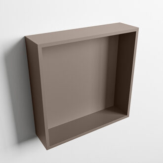 EASY Nis 29,5x29,5cm in solid surface kleur Smoke | Smoke. 1 vak geschikt voor in- of opbouw