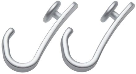 Easy Roll Douchegordijnhaken 12 stuks Mat aluminium