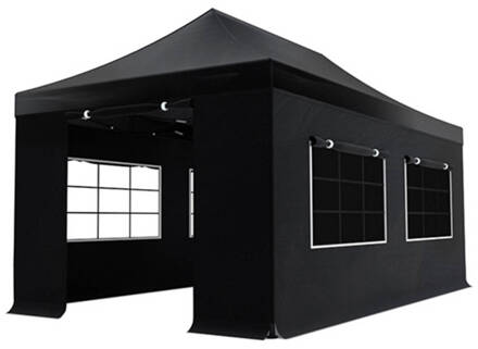 Easy Up 3x6m Zwart Luxe Partytent