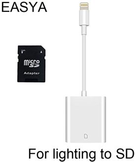 EASYA voor Lightning naar SD OTG Kaartlezer voor iPhone iPad iPod interface Geheugenkaarten Gebruik Geen APP Nodig