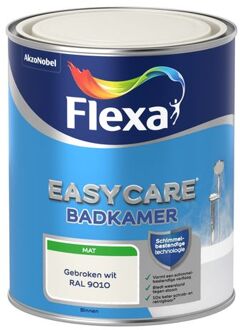 Easycare - Muurverf Mat - Badkamer - Gebroken Wit / RAL 9010 - 1 liter