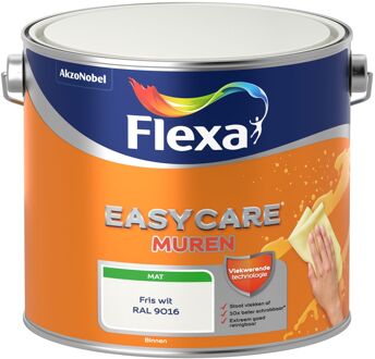 Easycare - Muurverf Mat - Fris Wit/ RAL 9016 - 2,5 liter