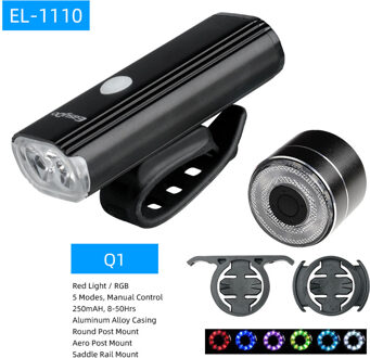 Easydo EL-1110 Dual Xpg Led Koplamp Legering Behuizing 4400Mah Batterij 1000Lumen 360 Graden Rotatie Fietsen Verlichting Front Lantaarn EL1110 type D