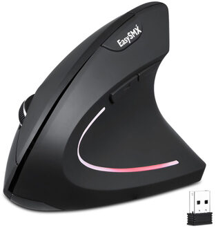 EasySMX Draadloze Muis G814 Verticale Muis Ergonomische Optische 800 1200 1600 2400 DPI 6 Knoppen Mause voor Windows MAC OS rechtsaf hand- zwart