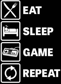 Eat Sleep Game Repeat Women's T-Shirt - Black - 3XL