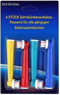 EB-10A EB-17A SB-17A EB-17S EB-18A SB-20A Kids/Rode Haren/4 Kleuren/Gevoelige/3D Wit/Precisie elektrische Tandenborstel Heads 4Pack EB-17A 4 kleuren