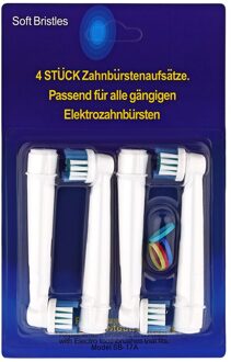 EB-10A EB-17A SB-17A EB-17S EB-18A SB-20A Kids/Rode Haren/4 Kleuren/Gevoelige/3D Wit/Precisie elektrische Tandenborstel Heads 4Pack