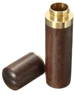 Ebbenhout Tandenstoker Houder Emmer Mini Doos Wandelen Draagbare Ambachtelijke Handgemaakte 8*1.8Cm