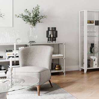 Ebbot tafellamp, rookgrijs, Ø 26,5 cm rokerig grijs