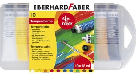 Eberhard Faber plakkaatverf Eberhard Faber 10 kleuren tube 12 ml Wit