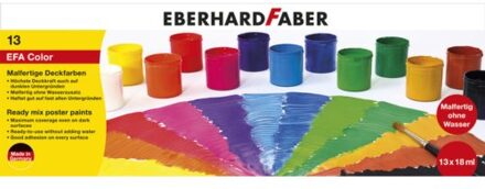 Eberhard Faber Verfset voor kinderen - 13 potjes kant en klaar