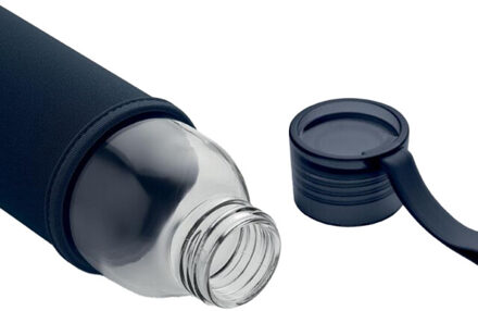 Ebor gerecycled glazen fles van 500 ml Zwart - One size