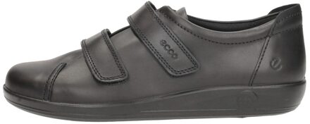 Ecco 206513 -Soft 2.0 - Instappers - Dames - Maat 38 - Zwart - 56723 -Black Feather/Black Sole