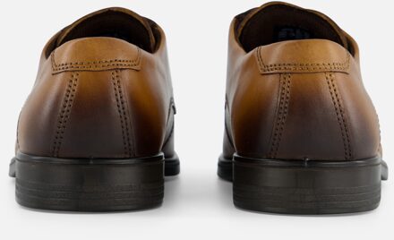 Ecco Melbourne heren veterschoen - Cognac - Maat 40