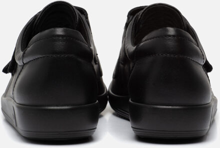 Ecco Soft 2.0 dames klittenbandschoen - Zwart - Maat 36