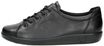 Ecco Soft 2.0 Dames Veterschoenen - Zwart - Maat 42