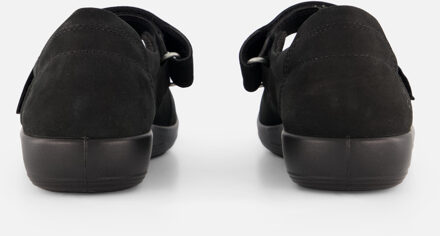 Ecco Soft 2.0 Mary-Jane zwart Nubuck - 36,37,38,39,40,41,42,43
