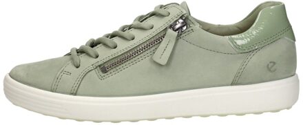 Ecco Soft 7 Side Zip Lace Groen - 41