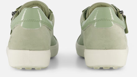 Ecco Soft 7 Side Zip Sneakers groen Nubuck - 36,37,38,39,40,41,42,43