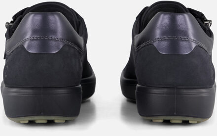 Ecco Soft 7 Slide Sneakers blauw Nubuck - 36,37,39,40,41