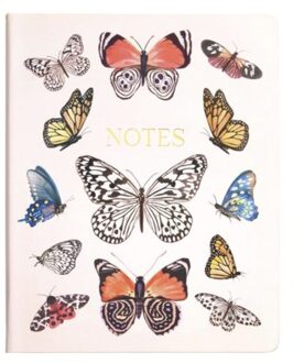 Èccolo notitieboek, formaat 20 x 25 cm., gelinieerd, uitvoering butterflies