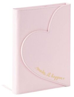 Èccolo notitieboek hart, formaat 13 x 18 cm., gelinieerd, kleur licht roze
