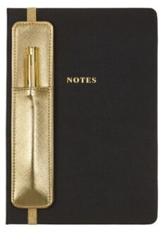 Èccolo notitieboek met pen, formaat 15 x 20 cm., gelinieerd, kleur blauw