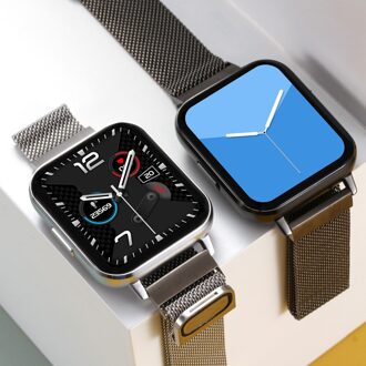 Ecg Slimme Horloge Mannen Hd Groot Scherm 24 Uur Hartslag Monitoring IP68 Waterdichte Vrouwen Smartwatch Voor Android ios grijs