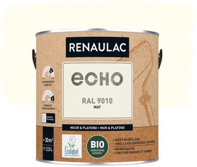 Echo Bio Muurverf - Mat - Ral 9010 - 2,5l