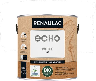 Echo Bio Muurverf - Mat - Wit - 2,5l