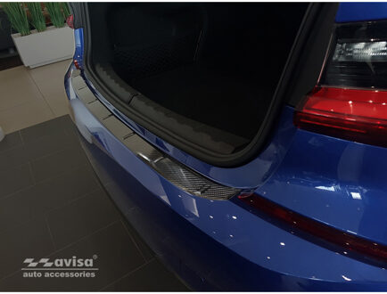 Echt 3D Carbon Achterbumperprotector passend voor BMW...