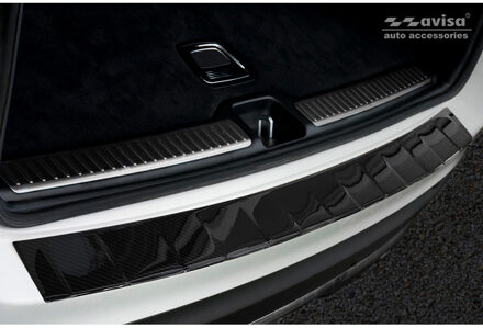 Echt 3D Carbon Achterbumperprotector passend voor Mercedes...