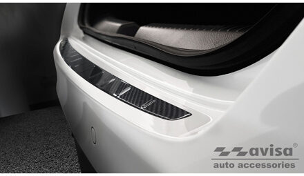 Echt 3D Carbon Achterbumperprotector passend voor Mercedes...