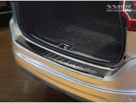 Echt 3D Carbon Achterbumperprotector passend voor Volvo XC60...