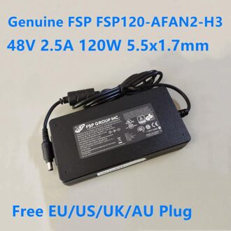 Echt FSP120-AFAN2-H3 48V 2.5A 120W 5.5X1.7Mm FSP120-AFAN2 Ac Adapter Voor Hikvision Video Recorder Poe Power supply Oplader