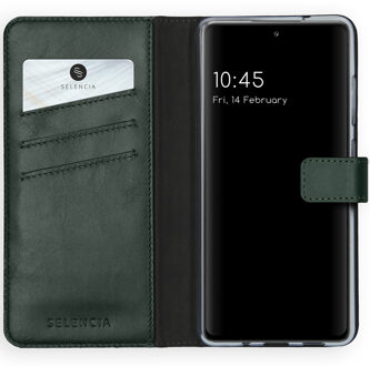 Echt Lederen Booktype Samsung Galaxy S20 FE hoesje - Groen