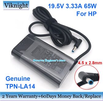 Echt TPN-LA14 Laptop Adapter 19.5V 3.33A 65W Oplader Voor Hp Envy X360 15-DR0090CA 15-BQ275NR 15-CN0003CA 13-AQ0007CA TPN-AA04 US