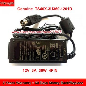 Echt TS40X-3U360-1201D 12V 3A 36W Ac Adapter Met 4PIN Plug Voeding