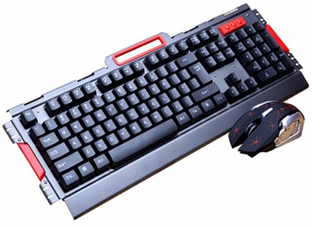 Echte Originele 2.4G Draadloze Gaming Toetsenbord En Optische Muis Combo Zwart/Wit 104 Toetsen Voor Windows Android Ios