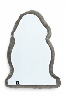 Echte paddenstoel schapenvacht natuurlijk zijdezacht pluizig echt wollen tapijt Bruin