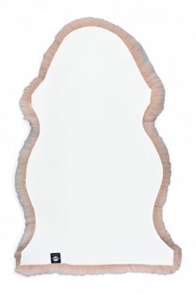 Echte Rosa Roze Schapenvacht Natuurlijk Zijdezacht Pluizig Echt Wollen Tapijt