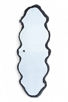 Echte schapenvacht antracietgrijs dubbel natuurlijk pluizig zijdezacht echt wollen tapijt Donkergrijs