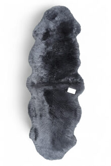 Echte schapenvacht antracietgrijs dubbel natuurlijk zijdeachtig zacht echt wollen tapijt Donkergrijs