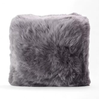 Echte schapenvacht antracietgrijs echt wol enkelzijdig kussen