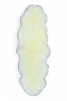 Echte schapenvacht ivoor dubbel natuurlijk zijdeachtig zacht echt wollen tapijt Wit