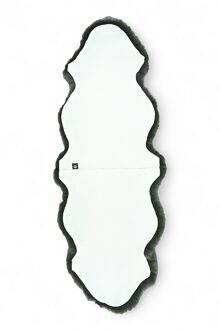 Echte schapenvacht tijmgroen dubbel natuurlijk pluizig zijdezacht echt wollen tapijt