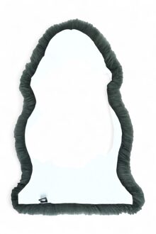 Echte tijmgroene schapenvacht, natuurlijk zijdezacht, pluizig, echt wollen tapijt